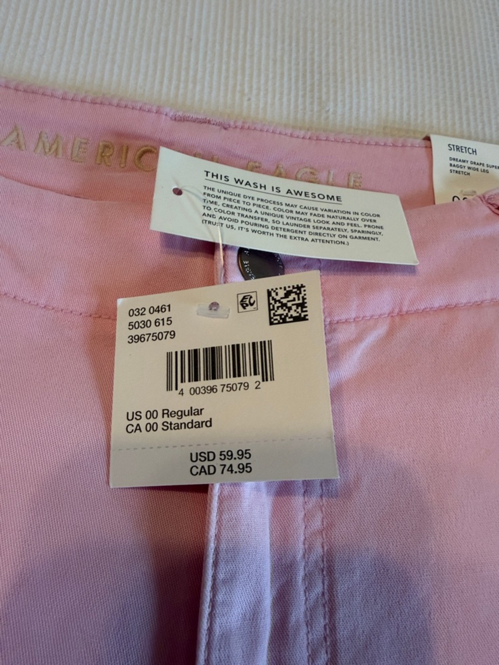 American Eagle Outfitters Dreamy Drape Super High Rise Baggy Wide Leg Pants 24W - Picture 4 of 15